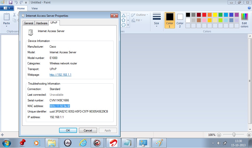 Cisco router used for regulation of internet acess